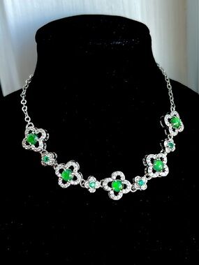 Lab Created Emerald Floral Bracelet - Women Jewelry